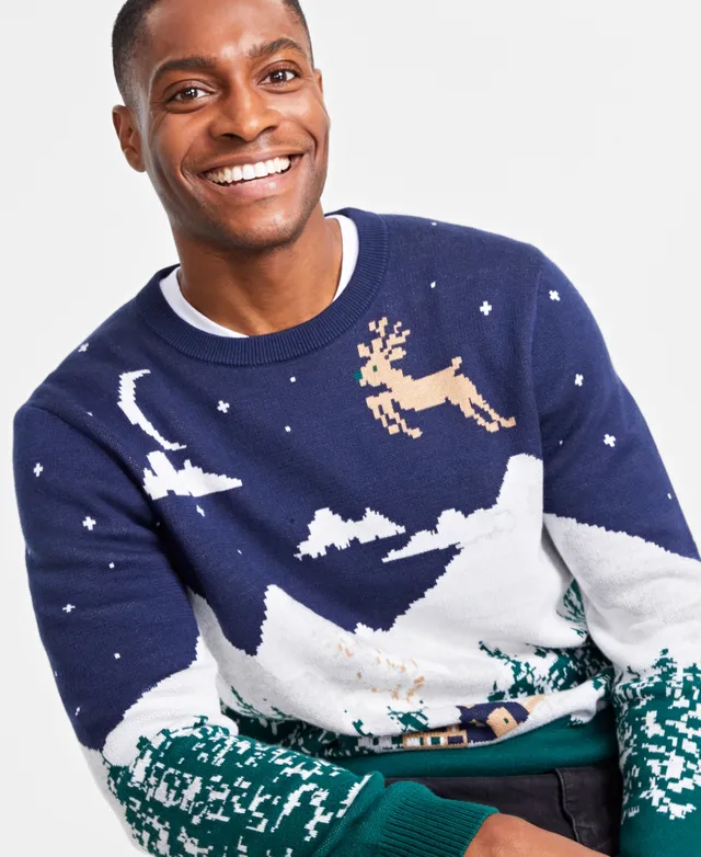 Charter Club Holiday Lane Men's Wintry Landscape Sweater, Created for Macy's