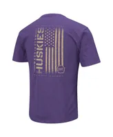 Men's Colosseum Purple Washington Huskies Oht Military-Inspired Appreciation Flag 2.0 T-shirt