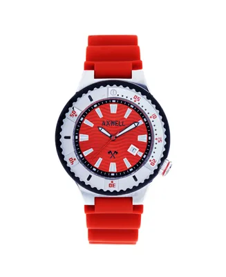 Axwell Men Summit Plastic Watch - Red, 46mm