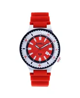 Axwell Men Summit Plastic Watch - Red, 46mm