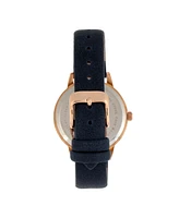 Sophie and Freda Women Vancouver Leather Watch - Blue, 36mm