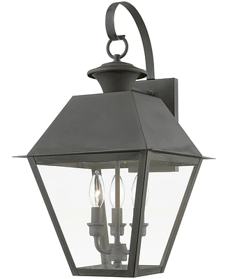 Livex Wentworth 3 Light Outdoor Large Wall Lantern