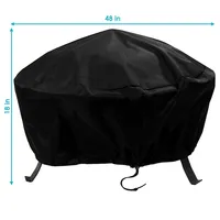 Inch Fire Pit Cover - Round Outdoor Cover for Fire Pit - Weather-Resistant Pvc with Drawstring Closure