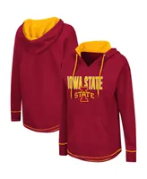 Women's Colosseum Cardinal Iowa State Cyclones Tunic Pullover Hoodie