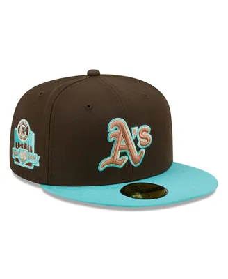 Men's New Era Brown and Mint Oakland Athletics Walnut Mint 59FIFTY Fitted Hat