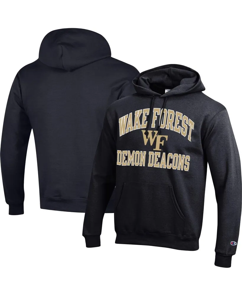 Men's Champion Black Wake Forest Demon Deacons High Motor Pullover Hoodie