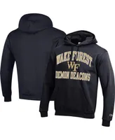 Men's Champion Black Wake Forest Demon Deacons High Motor Pullover Hoodie