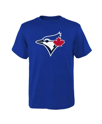 Big Boys and Girls Royal Toronto Blue Jays Logo Primary Team T-shirt