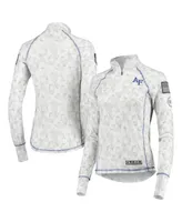 Women's Colosseum White Air Force Falcons Oht Military-Inspired Appreciation Officer Arctic Camo 1/4-Zip Jacket