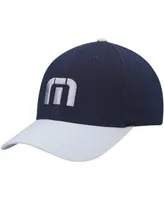 Men's Travis Mathew Navy and Gray Skipper Tri-Blend Snapback Hat