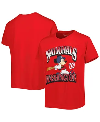 Big Boys and Girls Red Washington Nationals Disney Game Day T-shirt