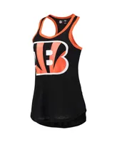 Women's G-iii 4Her by Carl Banks Black Cincinnati Bengals Tater Burnout Tank Top