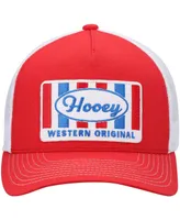 Men's Hooey Red, White Sudan Trucker Snapback Hat