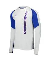 Men's Jordan White Florida Gators Basketball Shooting Raglan Long Sleeve T-shirt