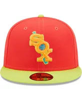 Men's New Era Red and Neon Green Chicago White Sox Lava Highlighter Combo 59FIFTY Fitted Hat