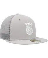 Men's New Era Gray Kansas City Royals 2023 On-Field Batting Practice 59FIFTY Fitted Hat