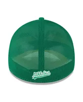 Men's New Era Green, White Oakland Athletics 2023 On-Field Batting Practice 39THIRTY Flex Hat