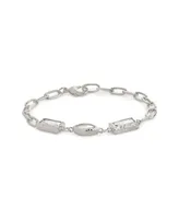 Sterling Forever Tate Cz Chain Bracelet