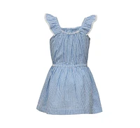 Toddler, Child Girls Cornflower Frilled Beach Dress