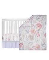 Bedtime Originals Lavender Floral 3-Piece Baby Crib Bedding Set - Pink/Purple