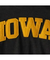 Women's Pressbox Heathered Black Iowa Hawkeyes Two-Hit Canyon Long Sleeve T-shirt