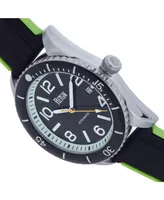 Reign Men Gage Rubber Watch - Silver/Black, 42mm