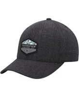 Men's Travis Mathew Heather Black Sawing Logs Snapback Hat