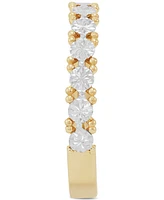 Italian Gold Floral Illusion Stack Ring in 10k Two-Tone Gold, Created for Macy's