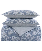 Nautica Tortola Reversible 3 Piece Comforter Set, Full/Queen