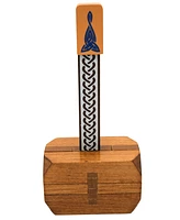 Project Genius Thor's Hammer Wooden Puzzle, Medium Difficulty, Disassemble And Reassemble This Norse-Themed Brainteaser Famed Mjolnir