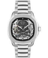 Philipp Plein Men's Automatic Skeleton Spectre Stainless Steel Bracelet Watch 42mm