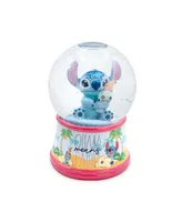 Silver Buffalo Disney Lilo & Stitch Ohana Light-Up Snow Globe with Swirling Glitter Display Decoration | Home Decor for Kids Room Essentials | Preciou