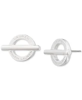 Lauren Ralph Lauren Logo Circle Stud Earrings in Sterling Silver