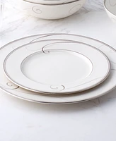 Noritake Platinum Wave Set of 4 Salad Plates, Service For 4