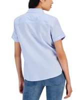 Tommy Hilfiger Women's Striped Cotton Camp Shirt