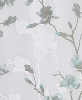 Madison Park Magnolia Floral Printed Burnout Shower Curtain, 72" x 72"