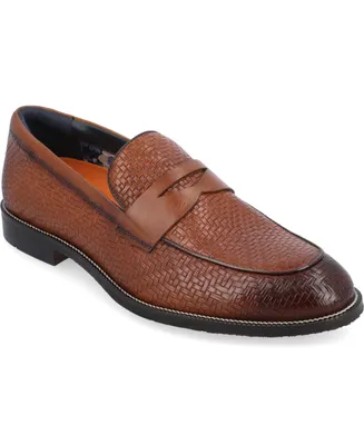 Thomas & Vine Men's Barlow Apron Toe Penny Loafers Dress Shoes