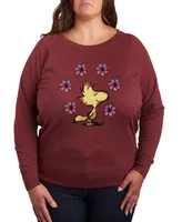 Hybrid Apparel Plus Trendy Peanuts Graphic Pullover Top