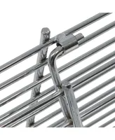 40-Inch Heavy-Duty Foldable Chrome-Plated Fire Pit Cooking Grill Grate