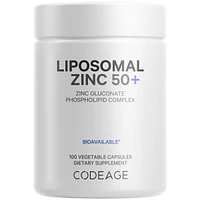 Codeage Liposomal Zinc Supplement � 3 Month Supply � One Per Day - 50 mg Zinc Gluconate Vitamin Pills