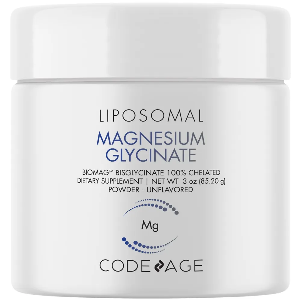 Codeage Magnesium Glycinate Powder, Unflavored Bisglycinate Magnesium Chelated Mineral Non-gmo - 3 oz