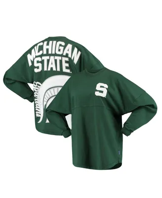 Women's Green Michigan State Spartans Loud n Proud Spirit Jersey T-shirt