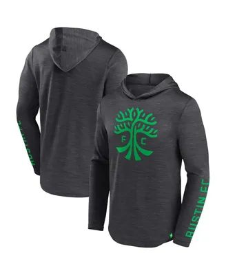 Men's Fanatics Charcoal Austin Fc First Period Space-Dye Pullover Hoodie