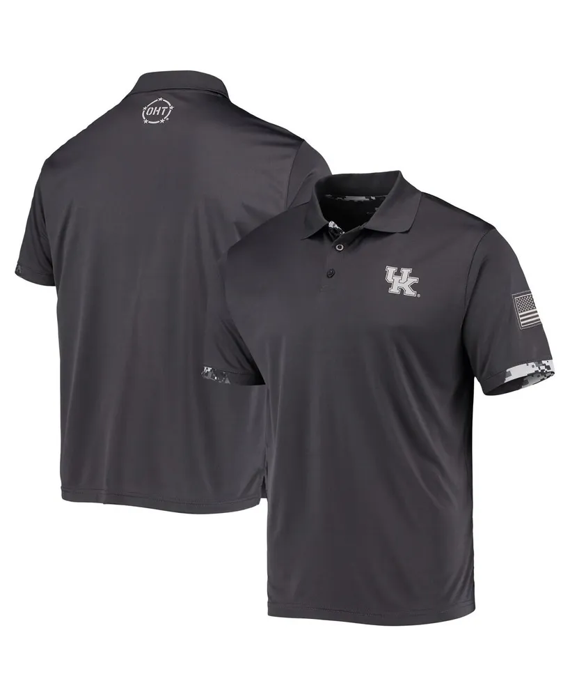 Men's Colosseum Charcoal Kentucky Wildcats Oht Military-Inspired Appreciation Digital Camo Team Polo Shirt