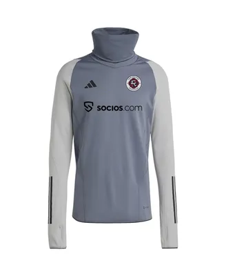 Men's adidas Gray New England Revolution Warm Raglan Cold.rdy Top