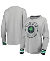 Women's Colosseum Heathered Gray Notre Dame Fighting Irish Andy Long Sleeve T-shirt