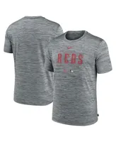 Men's Nike Heather Gray Cincinnati Reds Authentic Collection Velocity Performance Practice T-shirt