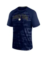 Men's Fanatics Navy Notre Dame Fighting Irish Arch Outline Raglan T-shirt