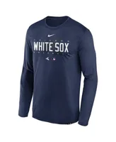 Men's Nike Navy Chicago White Sox Authentic Collection Team Logo Legend Performance Long Sleeve T-shirt