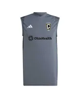 Men's adidas Gray Columbus Crew 2023 On-Field Sleeveless Training Jersey